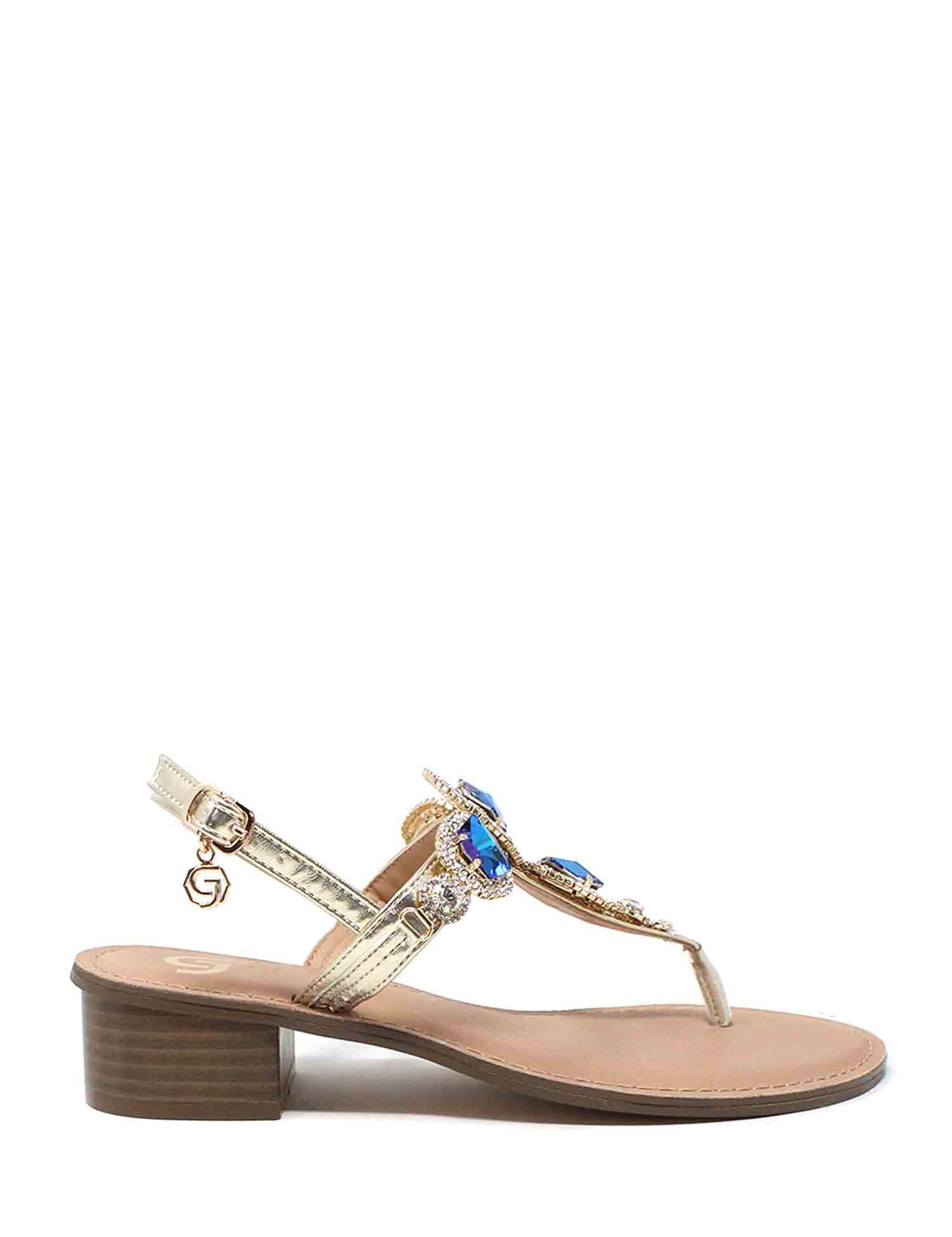 Sandali tacco Dorato Gold&gold