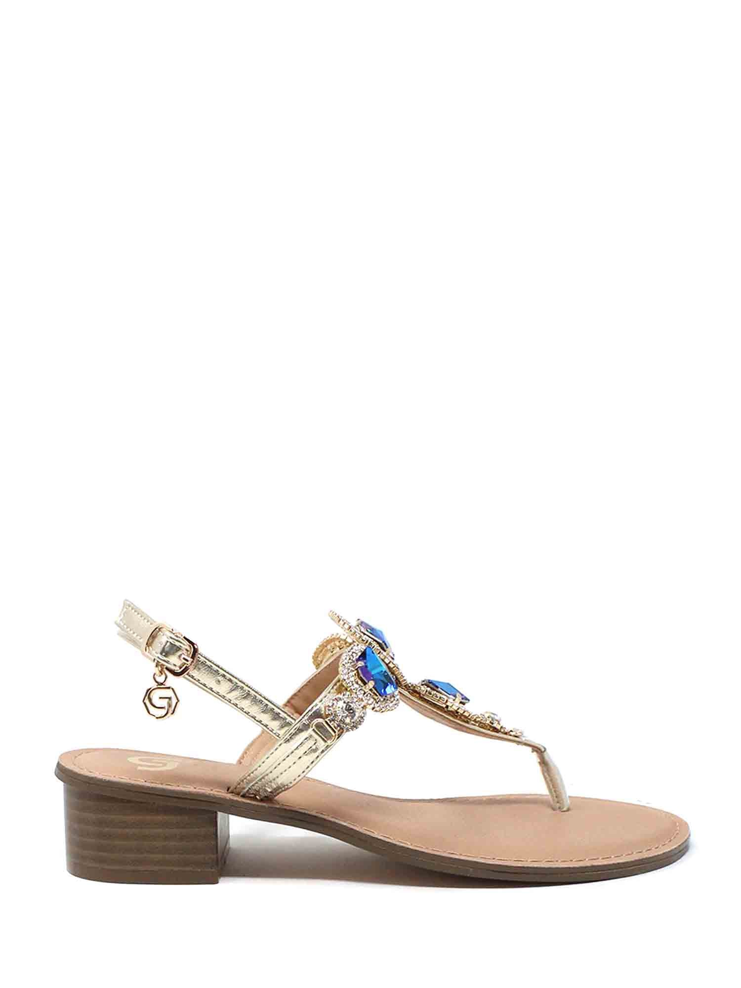 Sandali tacco Dorato Gold&gold