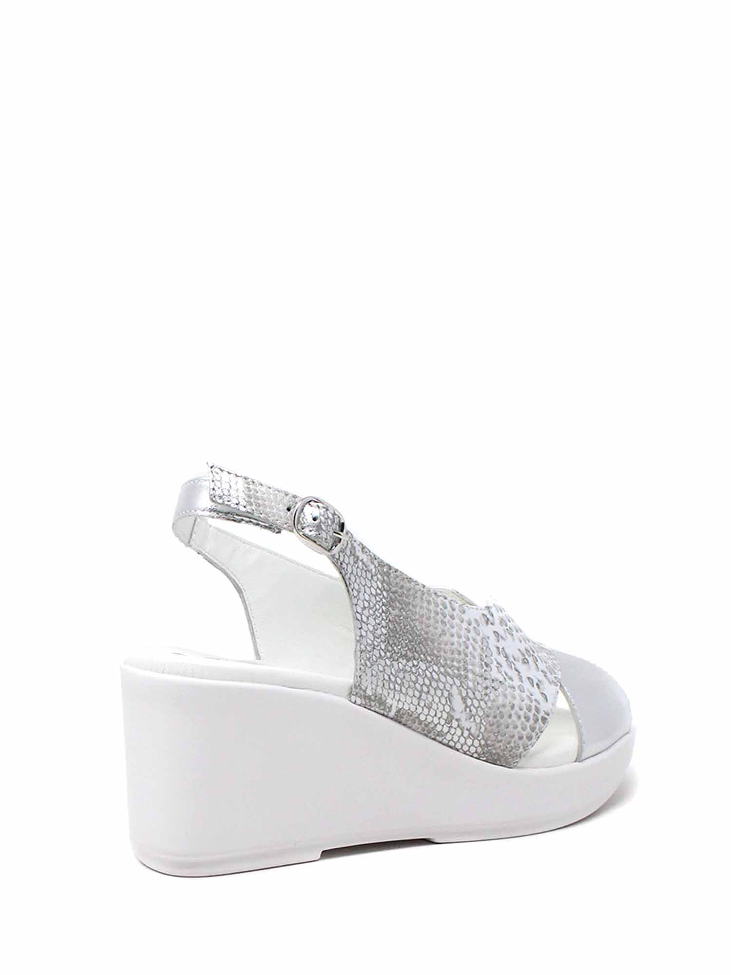 Sandali zeppa Argentato Susimoda
