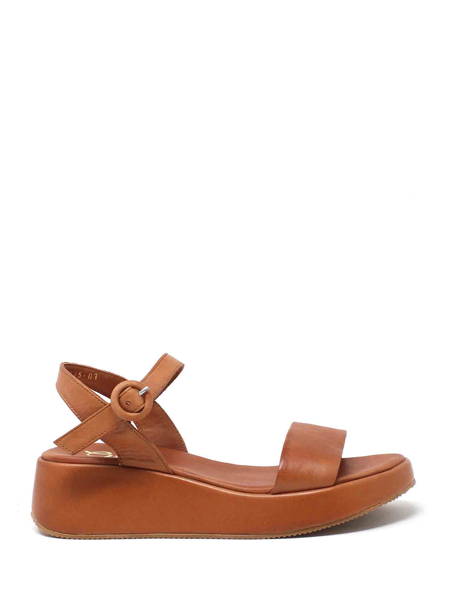 Sandali zeppa Marrone Grace Shoes