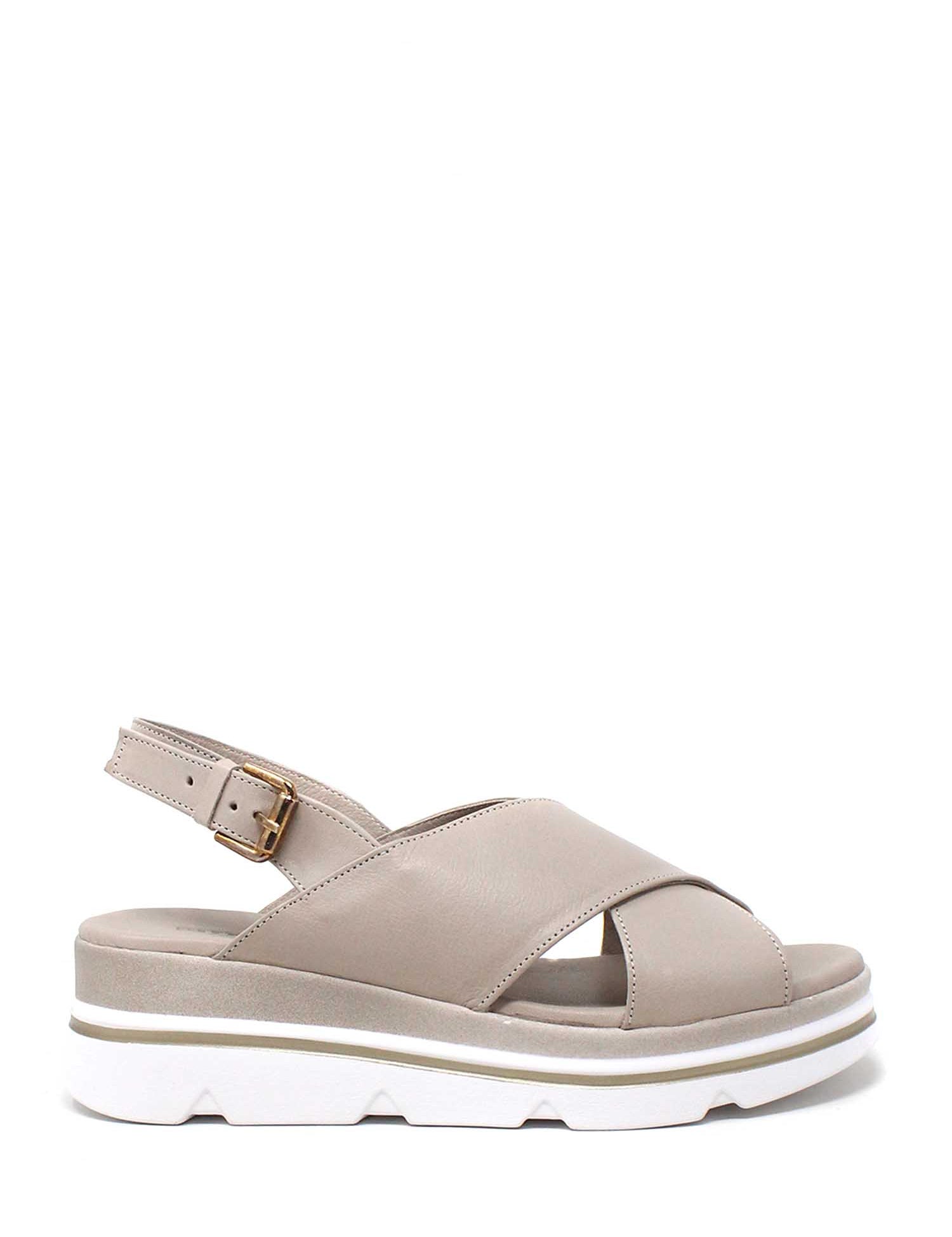 Sandali zeppa Grigio Valleverde