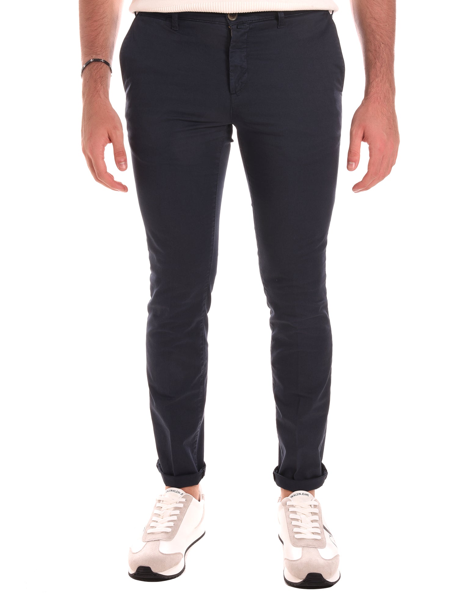 Pantaloni Blu Scuro Borgoni Milano