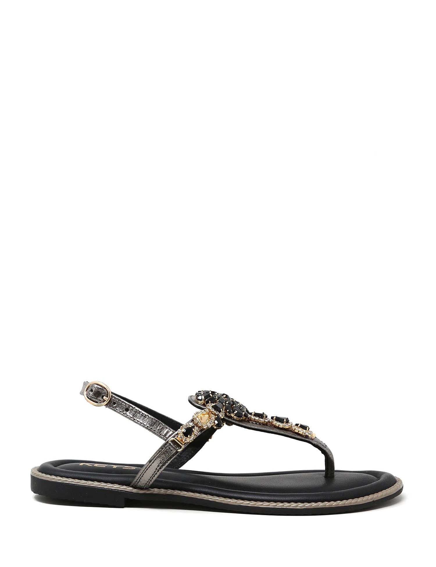 Sandali Nero Piombo Keys