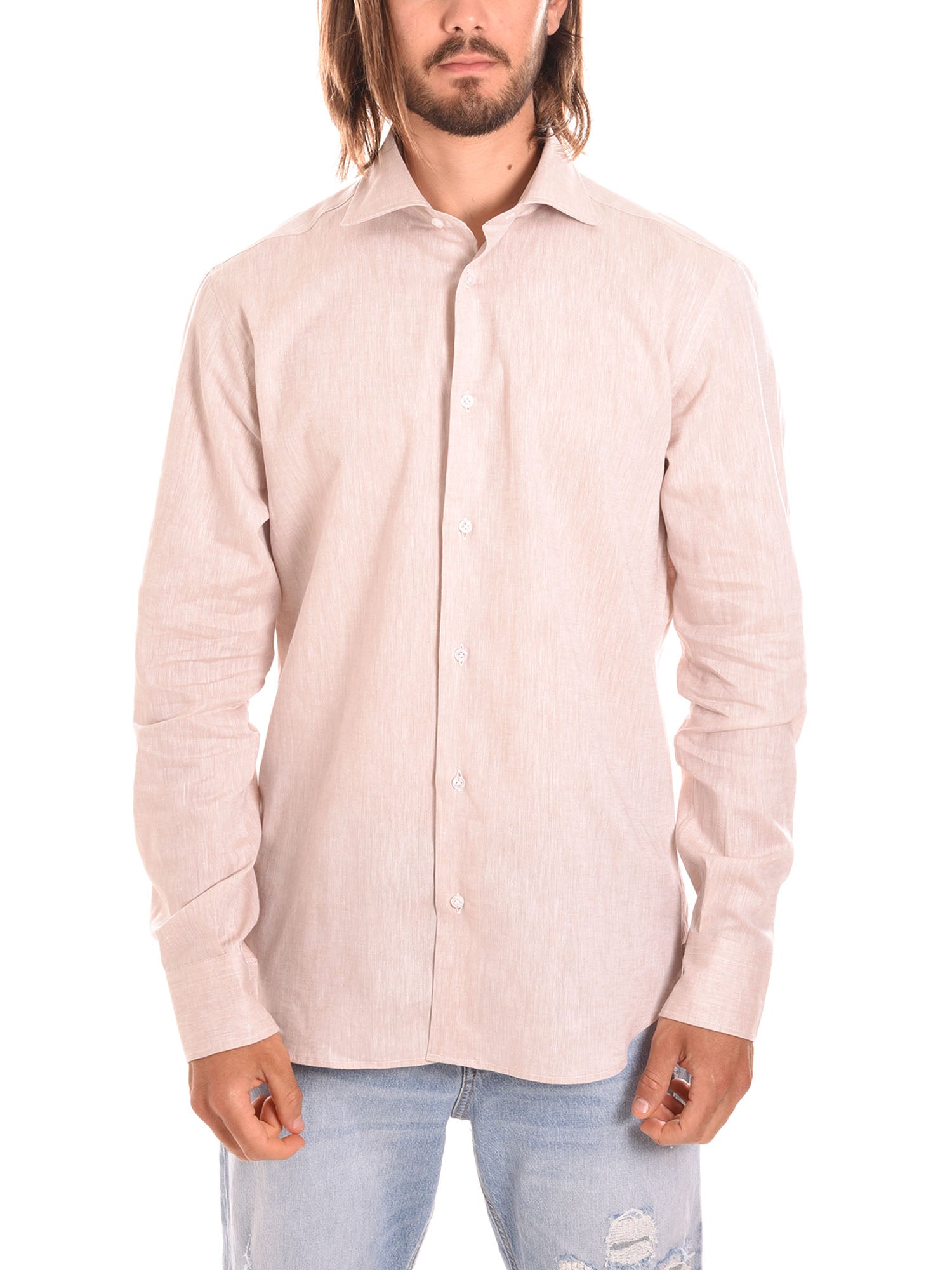 Camicie Beige Borgoni Milano