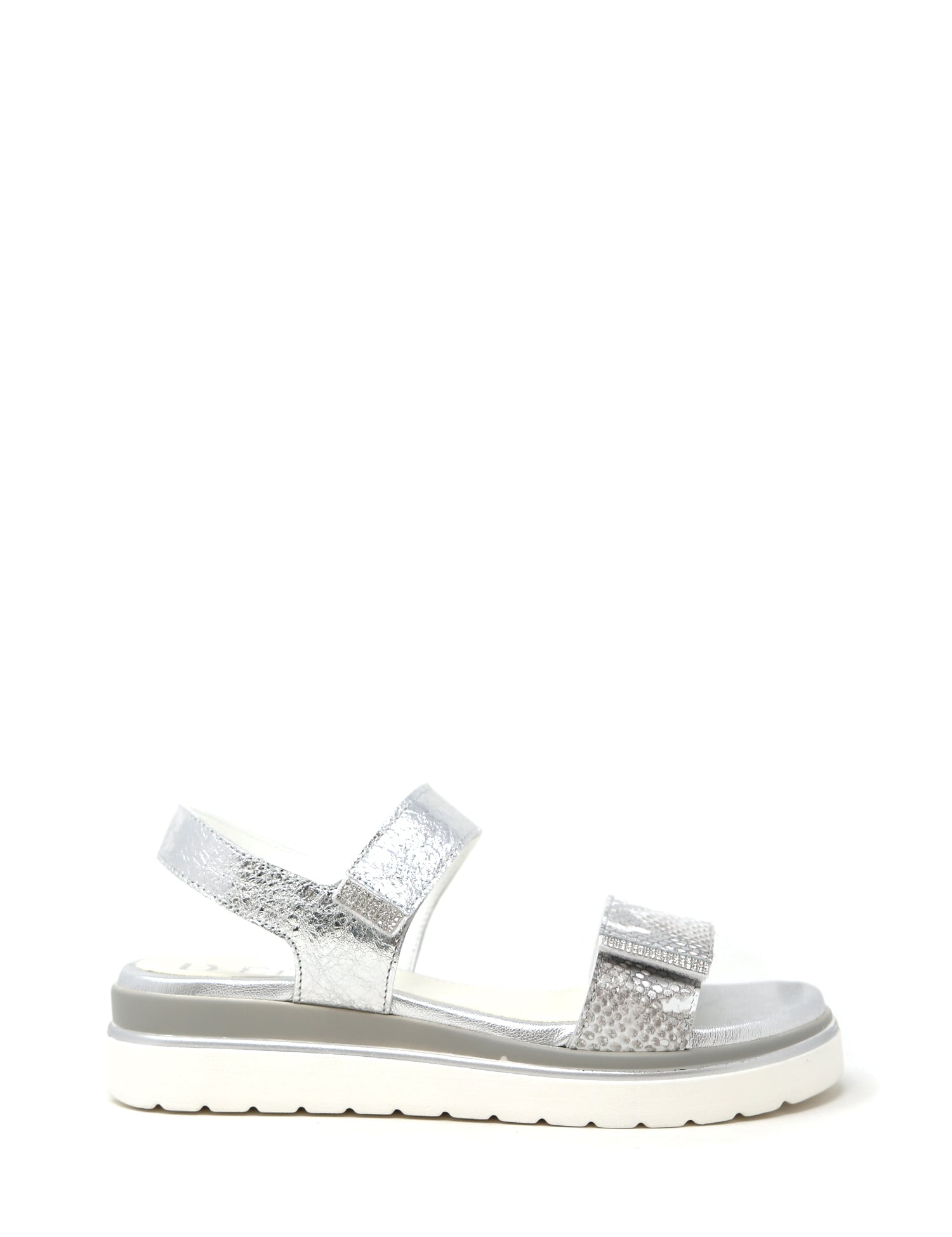 Sandali con strappi Argentato Susimoda