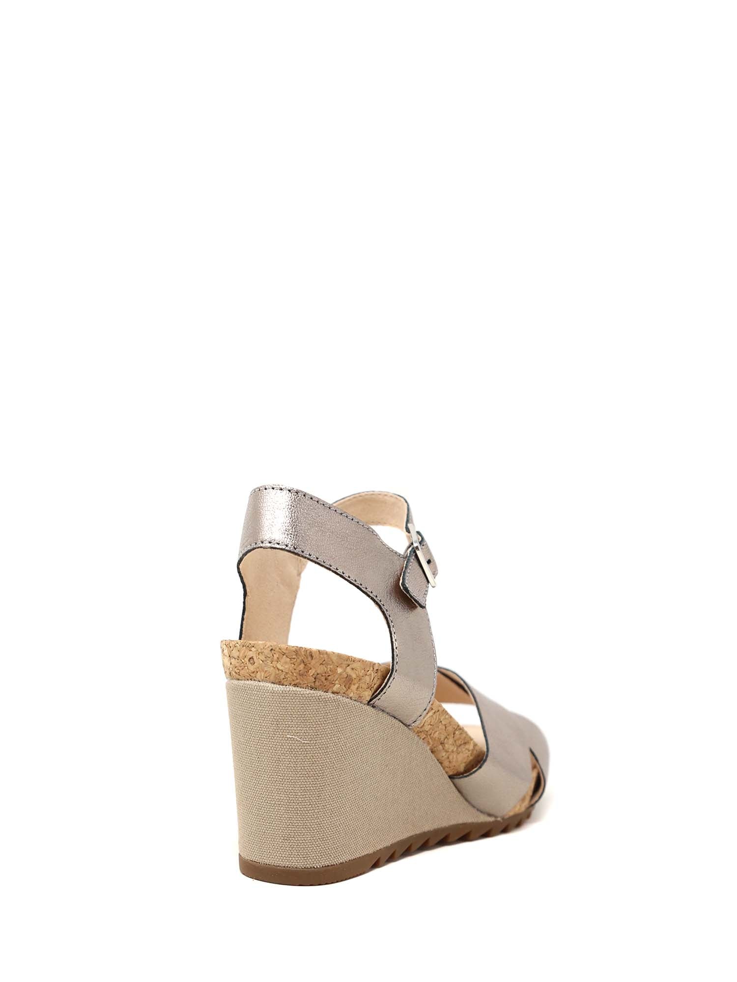 Sandali zeppa Argentato Clarks