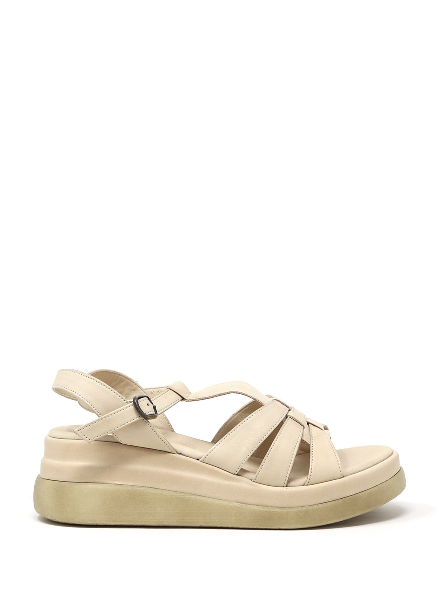 Sandali zeppa Beige Sshady