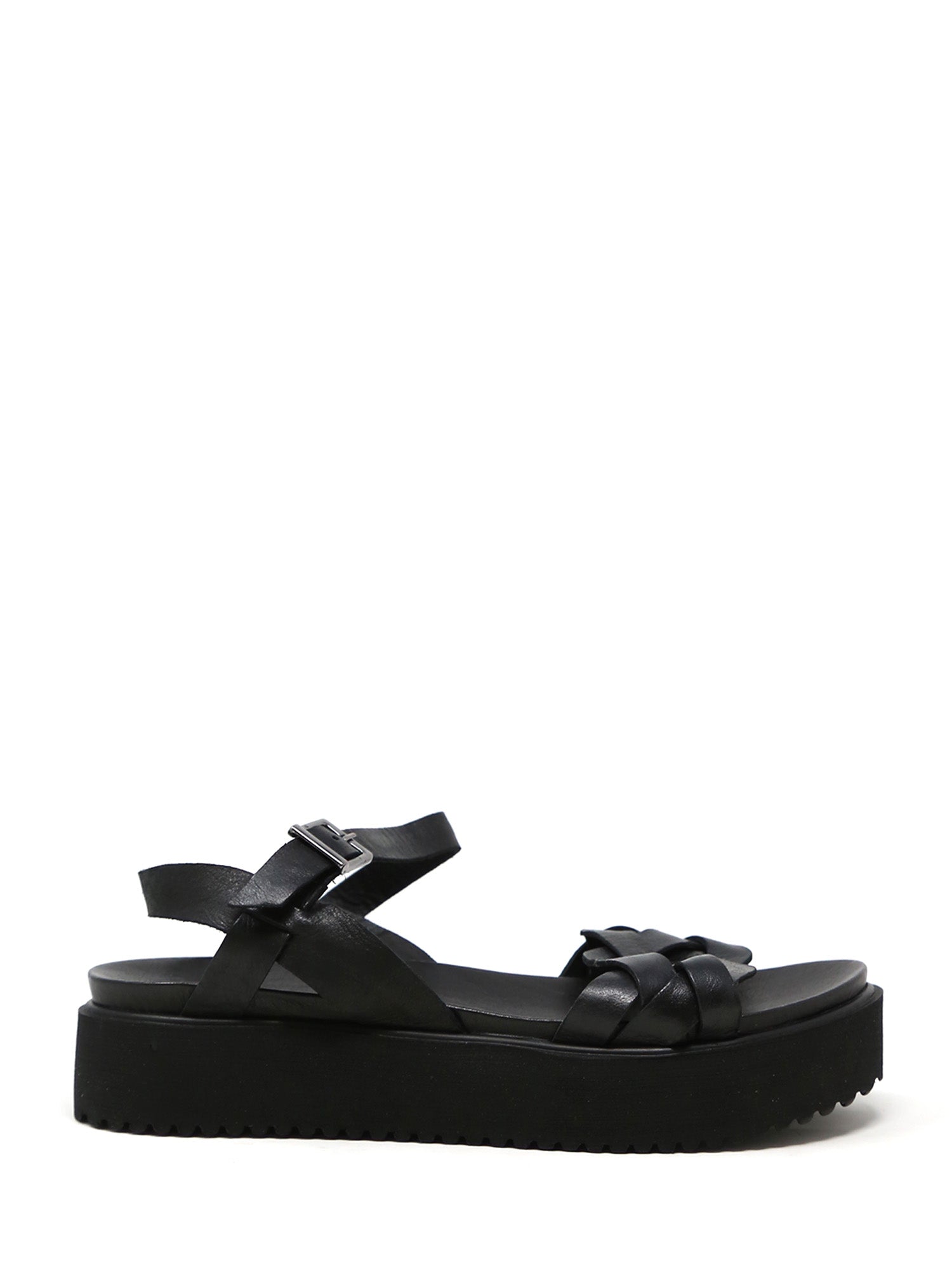 Sandali zeppa Nero Sshady
