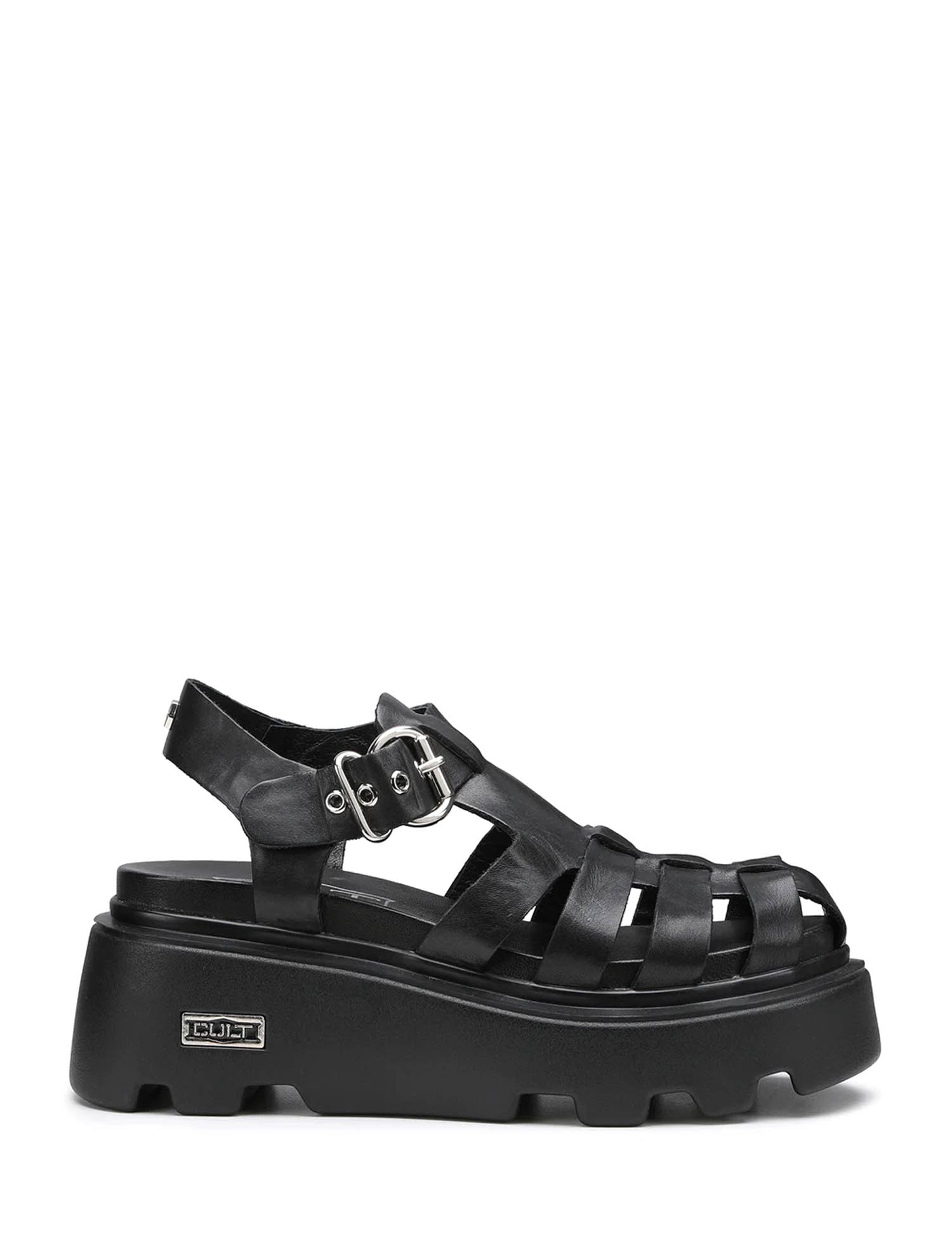 Sandali zeppa Nero Cult
