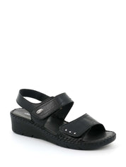 Sandali con strappi Nero Grunland