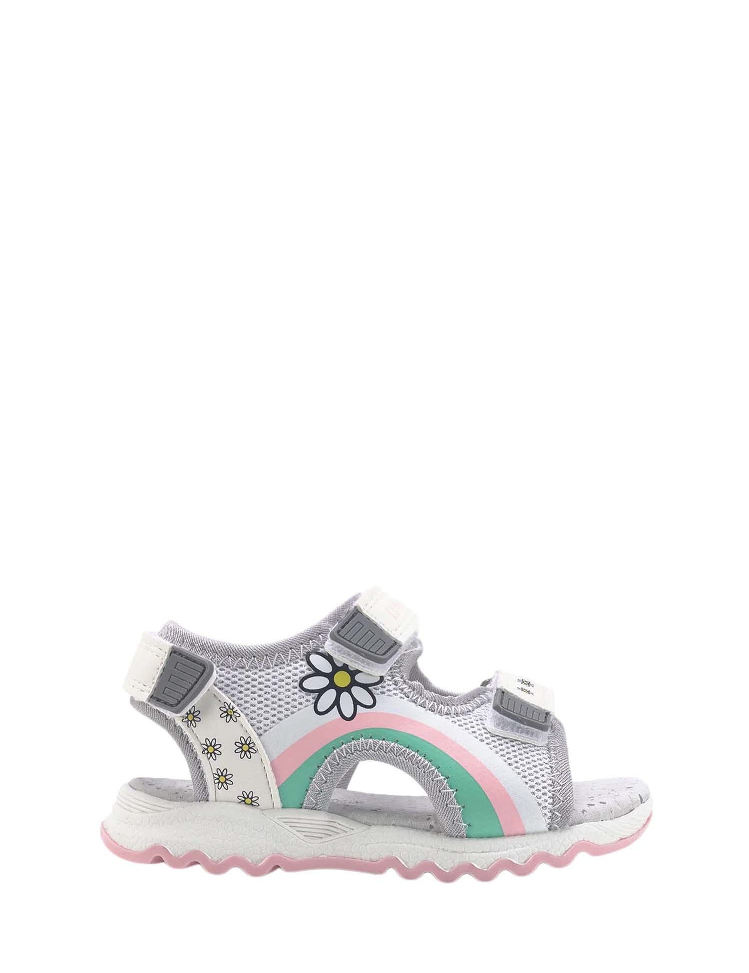 Sandali con strappi Bianco Rosa Lumberjack