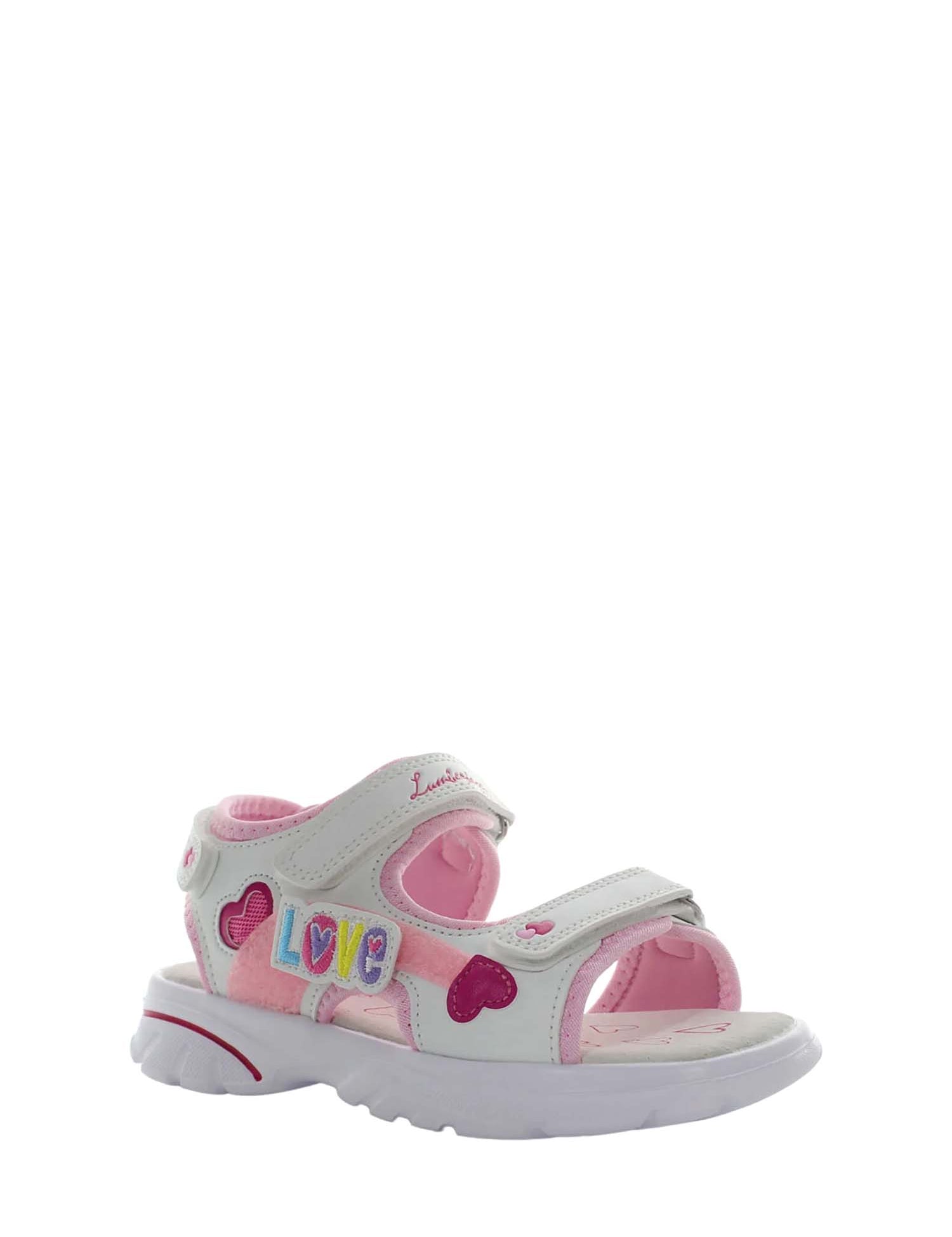Sandali con strappi Bianco Rosa Lumberjack