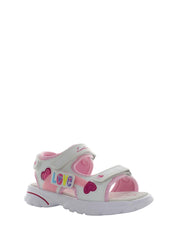Sandali con strappi Bianco Rosa Lumberjack