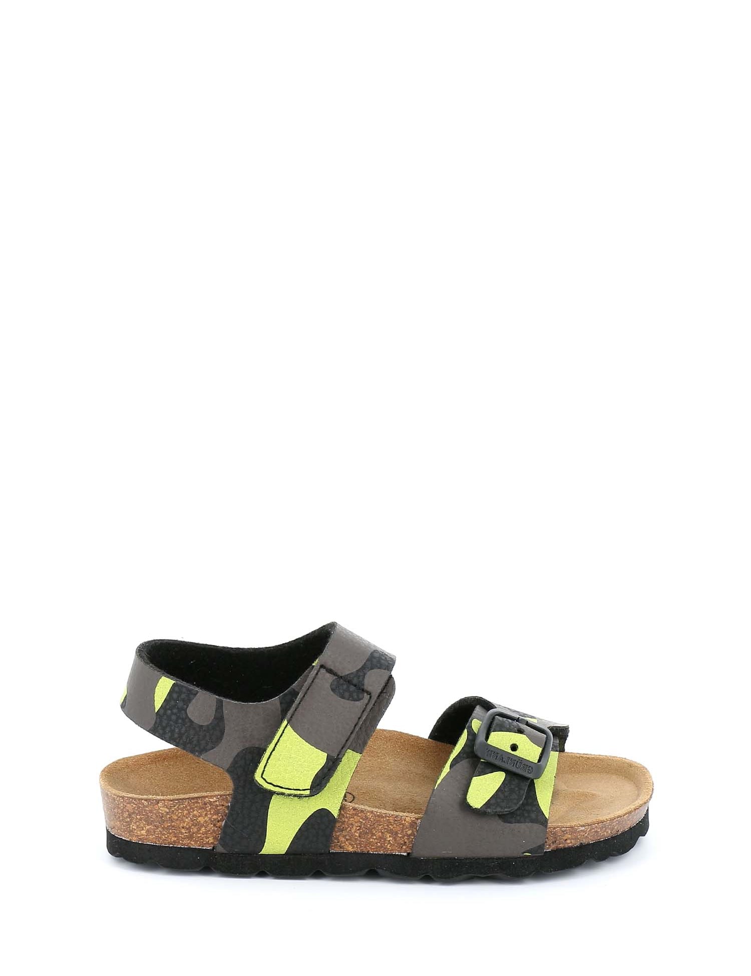 Sandali con strappi Nero Grunland Junior