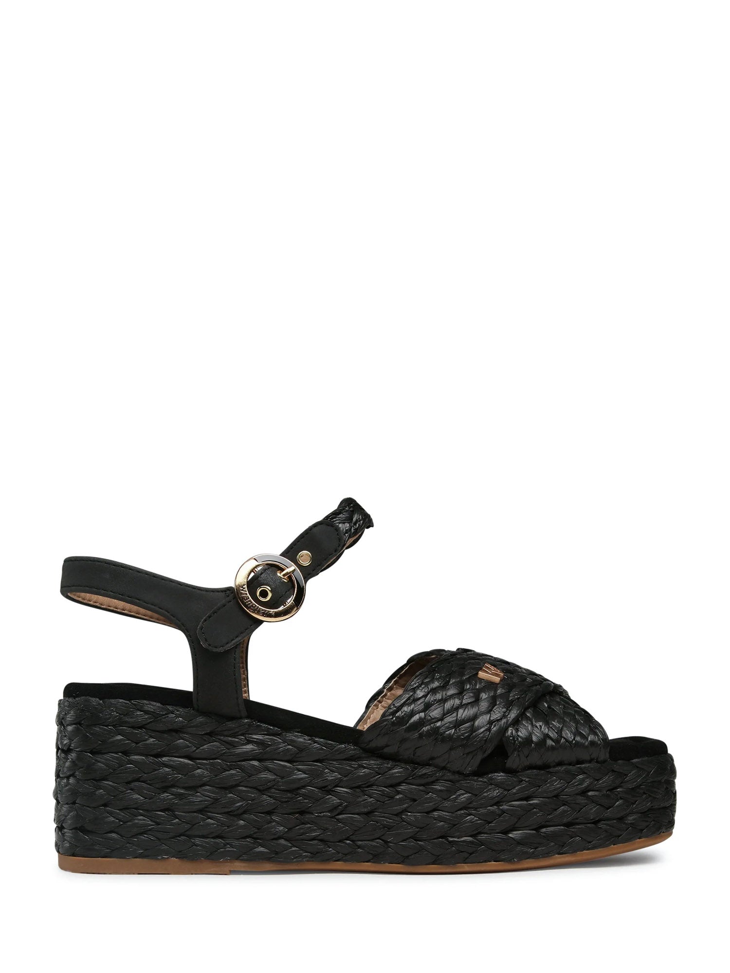 Sandali zeppa Nero Wrangler
