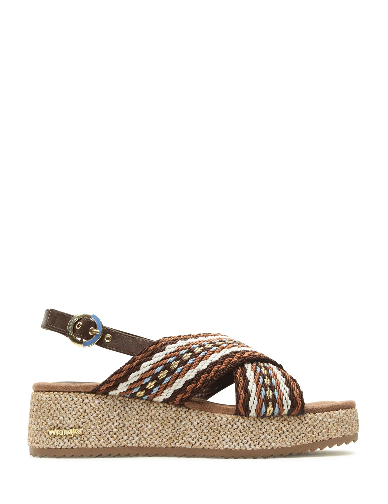 Sandali zeppa Marrone Wrangler