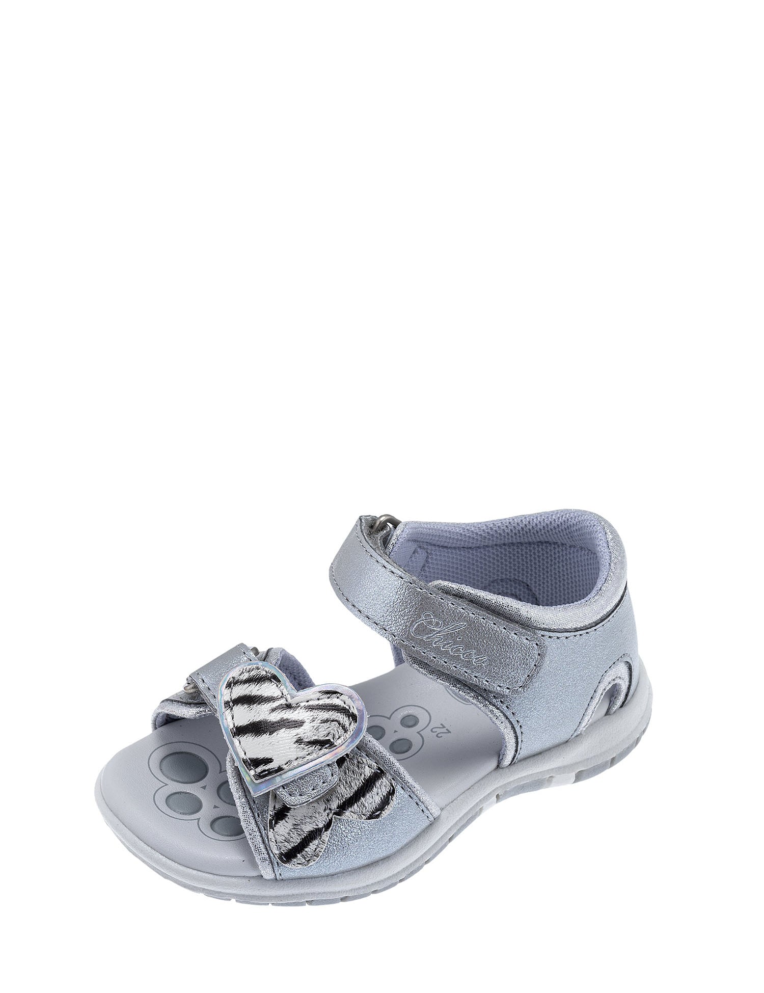 Sandali con strappi Argentato Chicco