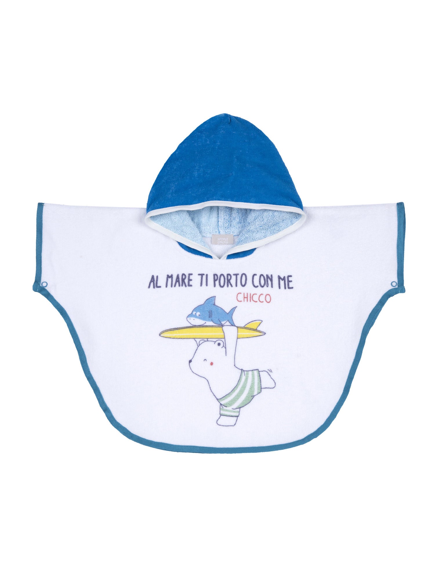 Accappatoio Bianco Blu Chicco