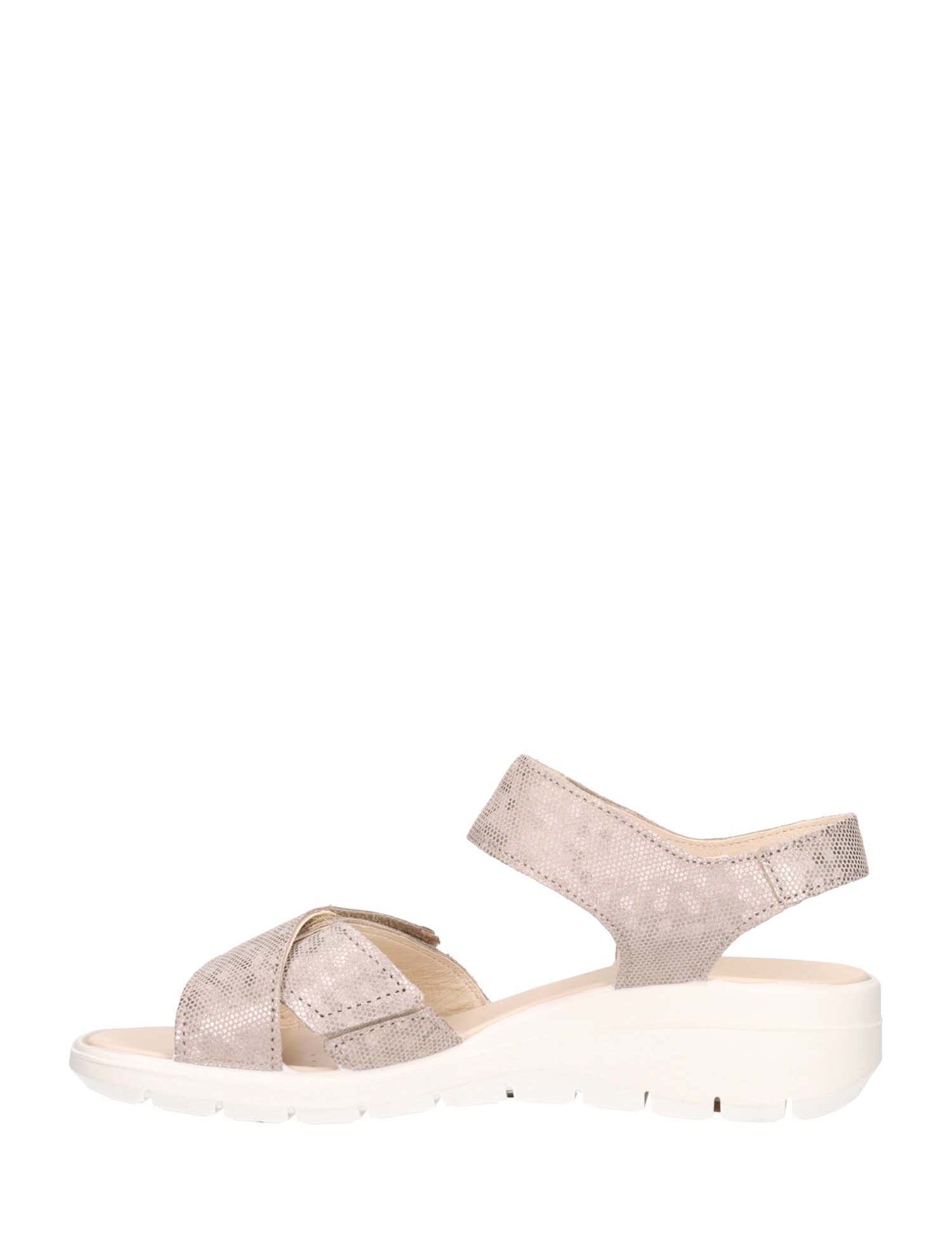 Sandali zeppa Beige Enval