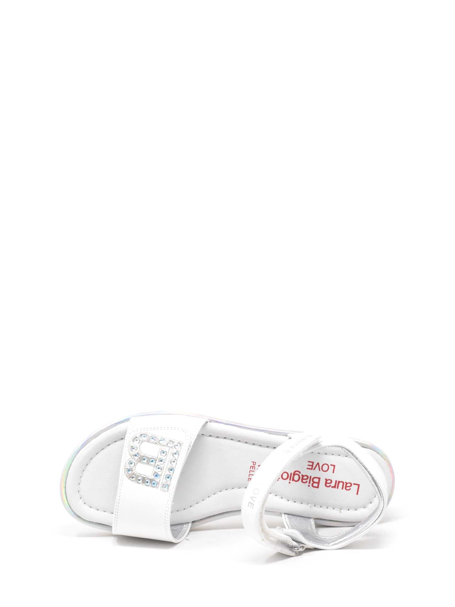 Sandali con strappi Bianco Laura Biagiotti