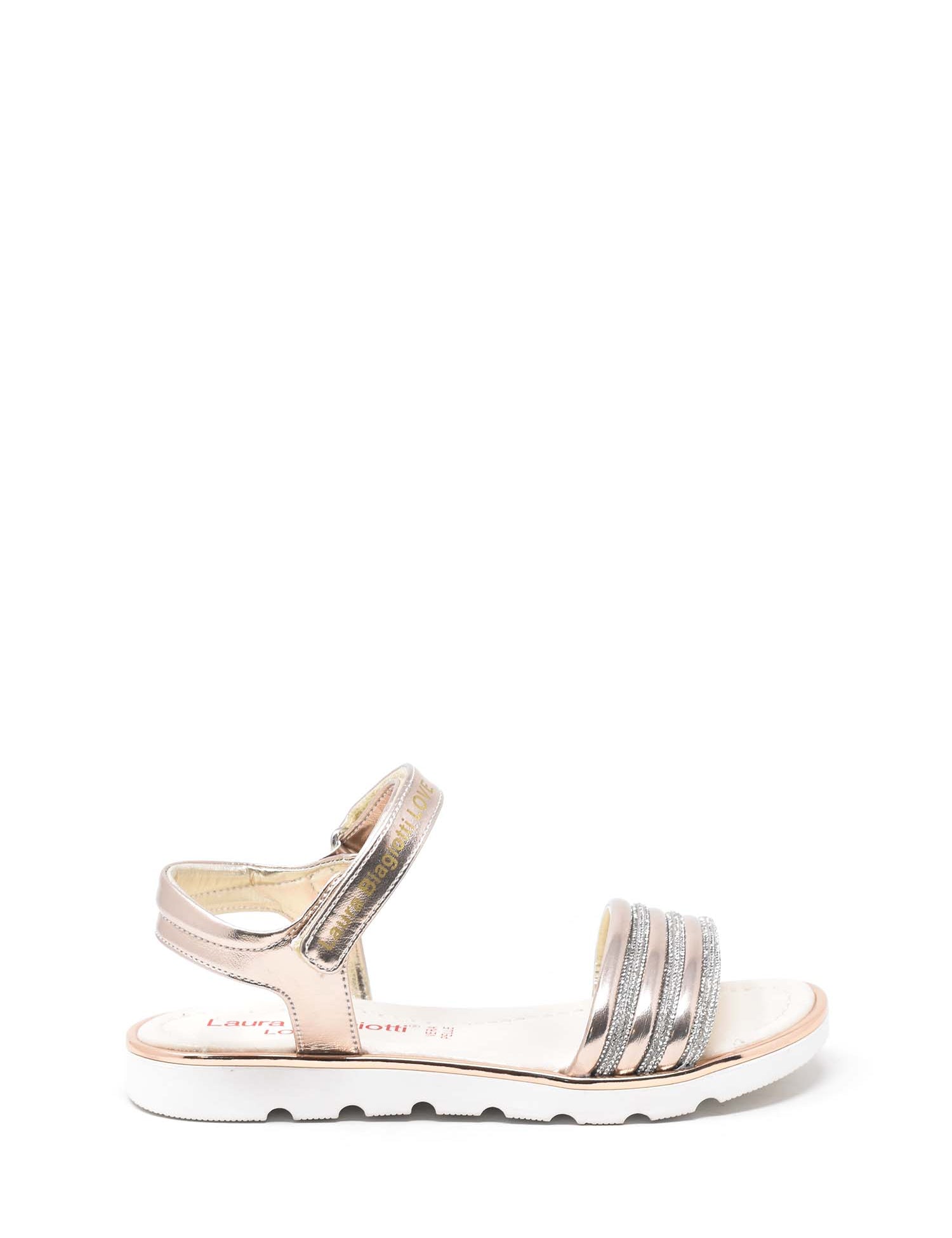 Sandali con strappi Oro Rosa Laura Biagiotti