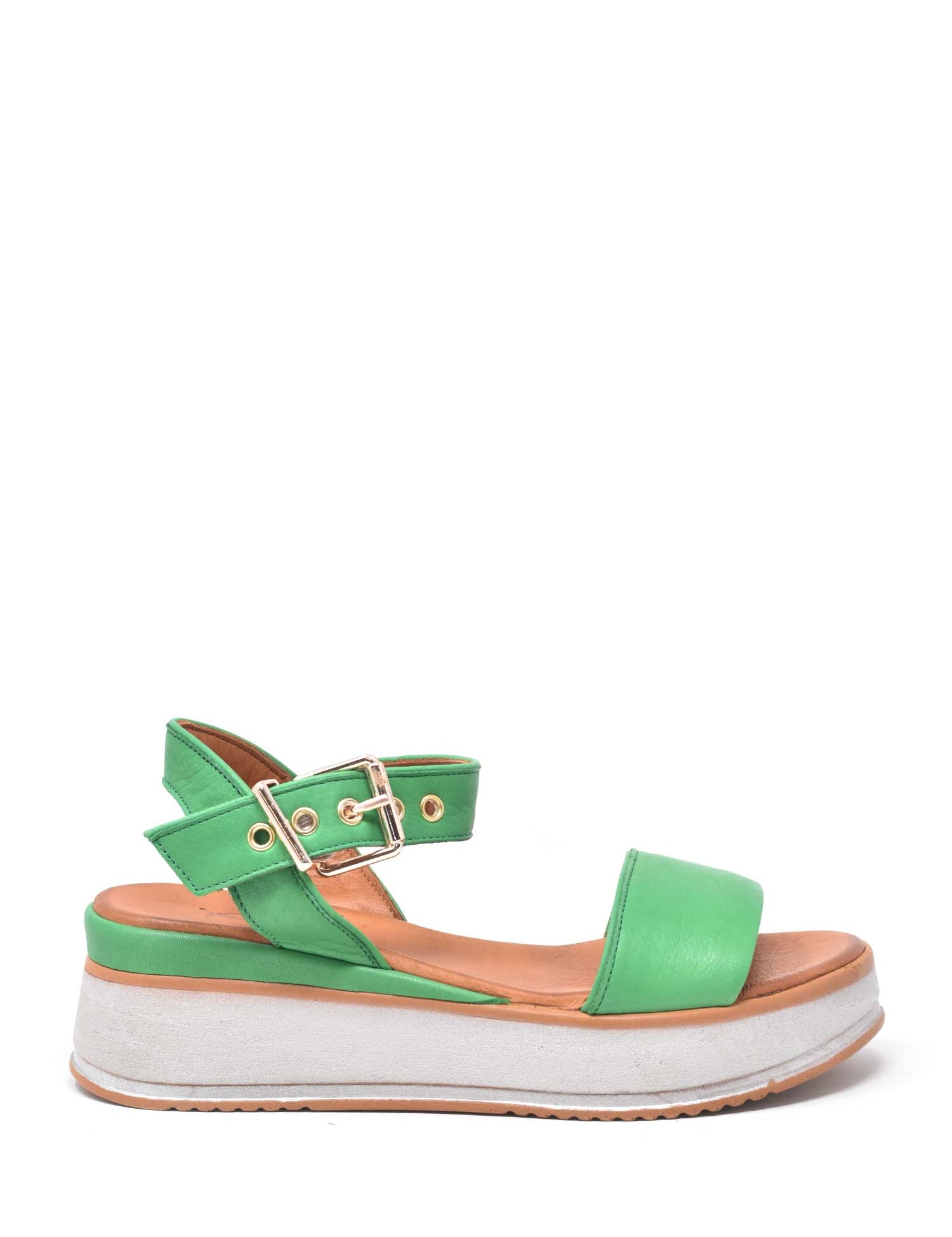 Sandali zeppa Verde Grace Shoes