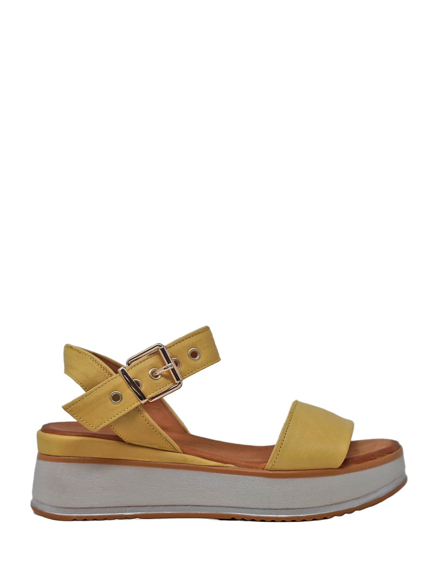 Sandali zeppa Giallo Grace Shoes