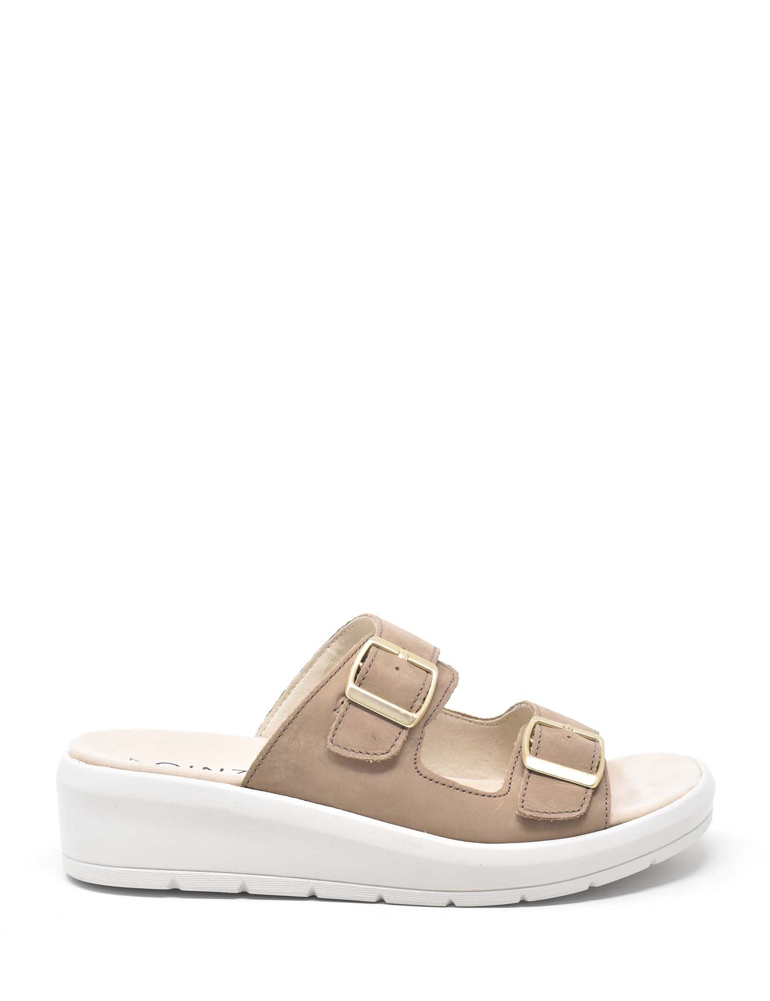 Sandali zeppa Tortora Cinzia Soft