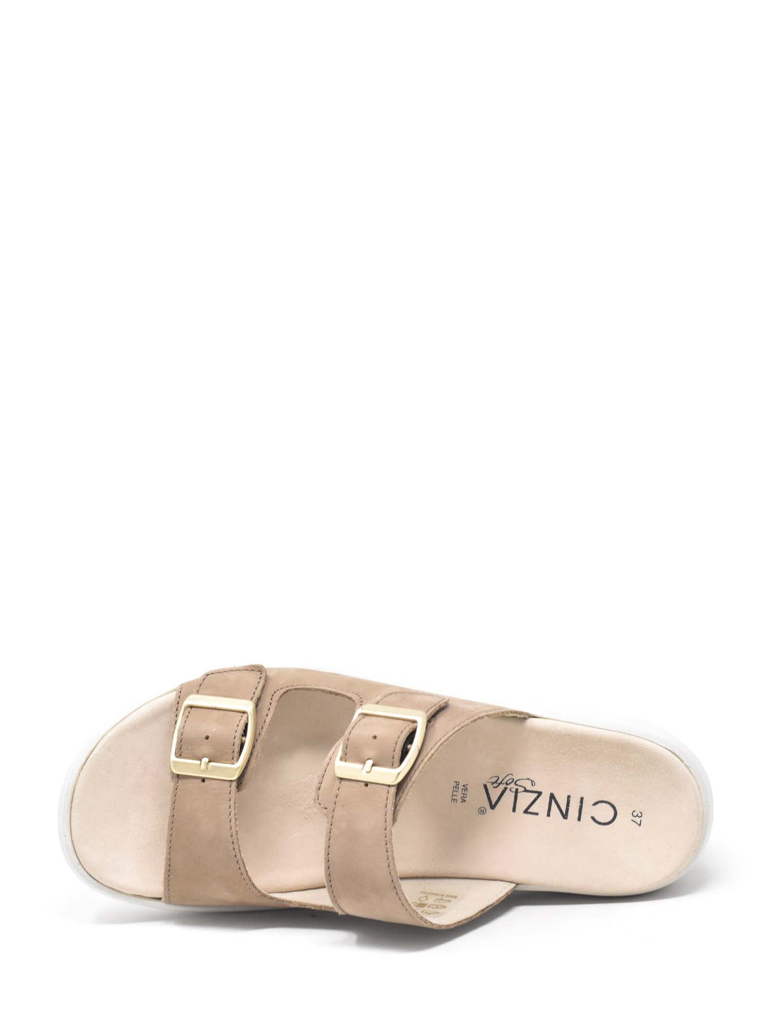 Sandali zeppa Tortora Cinzia Soft