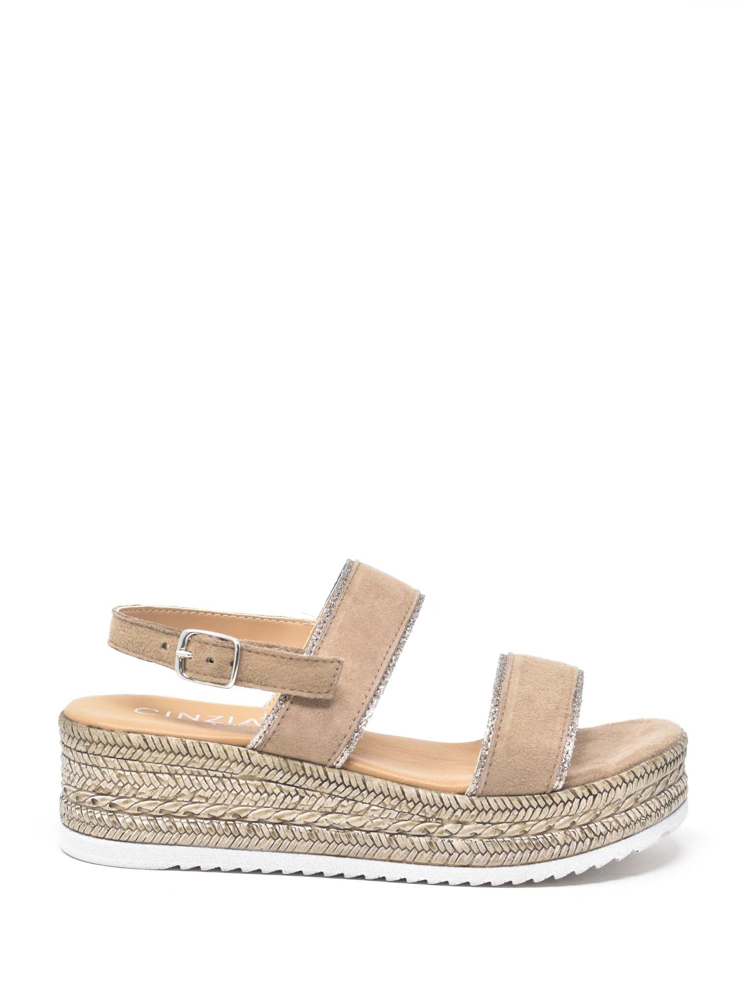 Sandali con strappi Beige Cinzia Soft