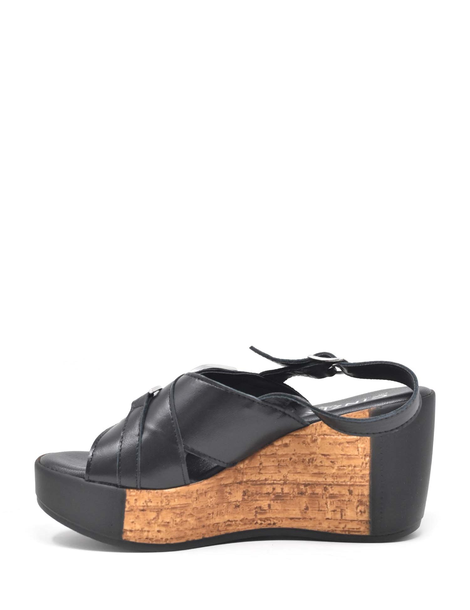 Sandali zeppa Nero Cinzia Soft