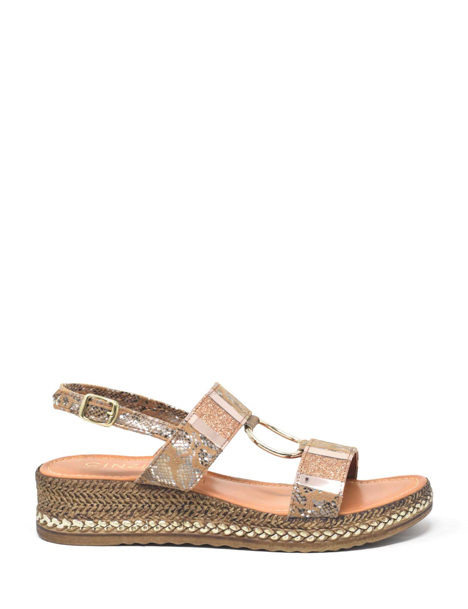 Sandali zeppa Marrone Cinzia Soft