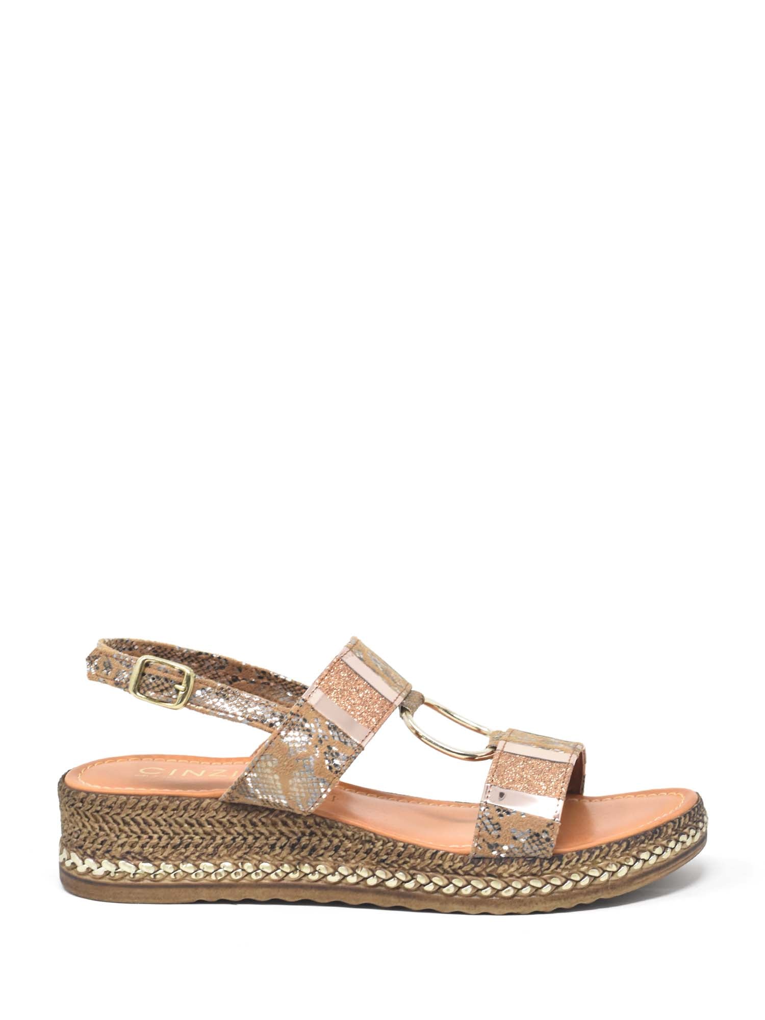 Sandali zeppa Marrone Cinzia Soft