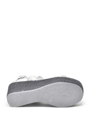 Sandali zeppa Bianco Argento Cinzia Soft