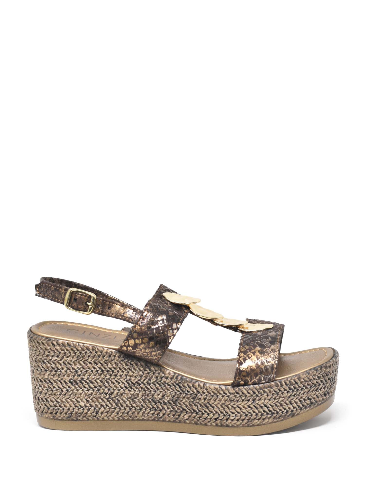 Sandali zeppa Marrone Cinzia Soft