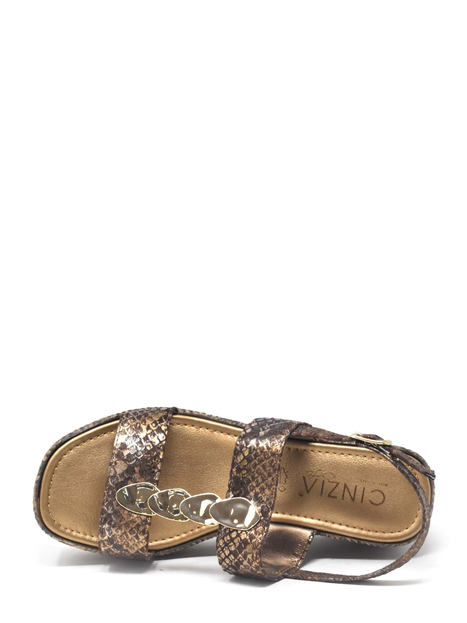 Sandali zeppa Marrone Cinzia Soft