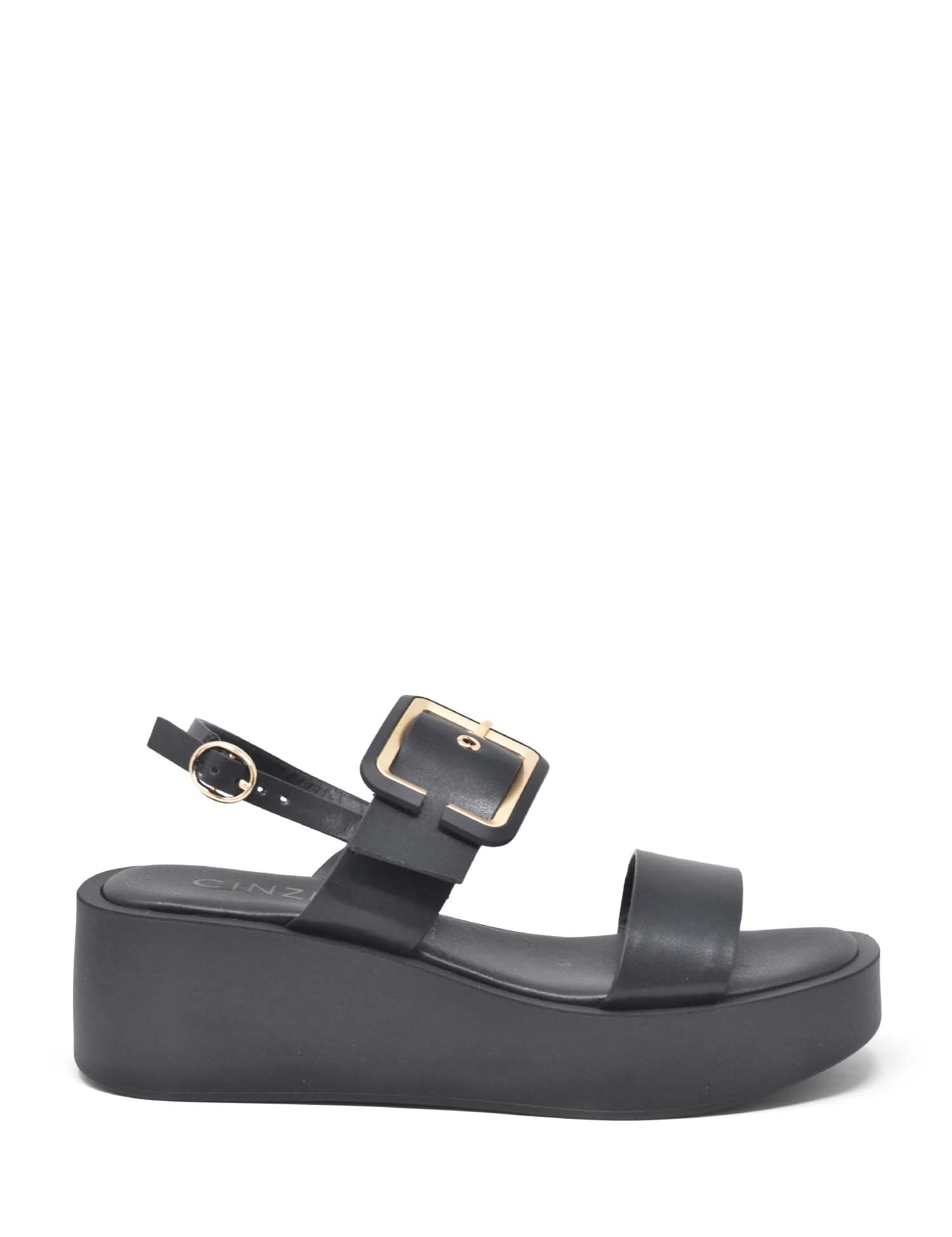 Sandali zeppa Nero Cinzia Soft