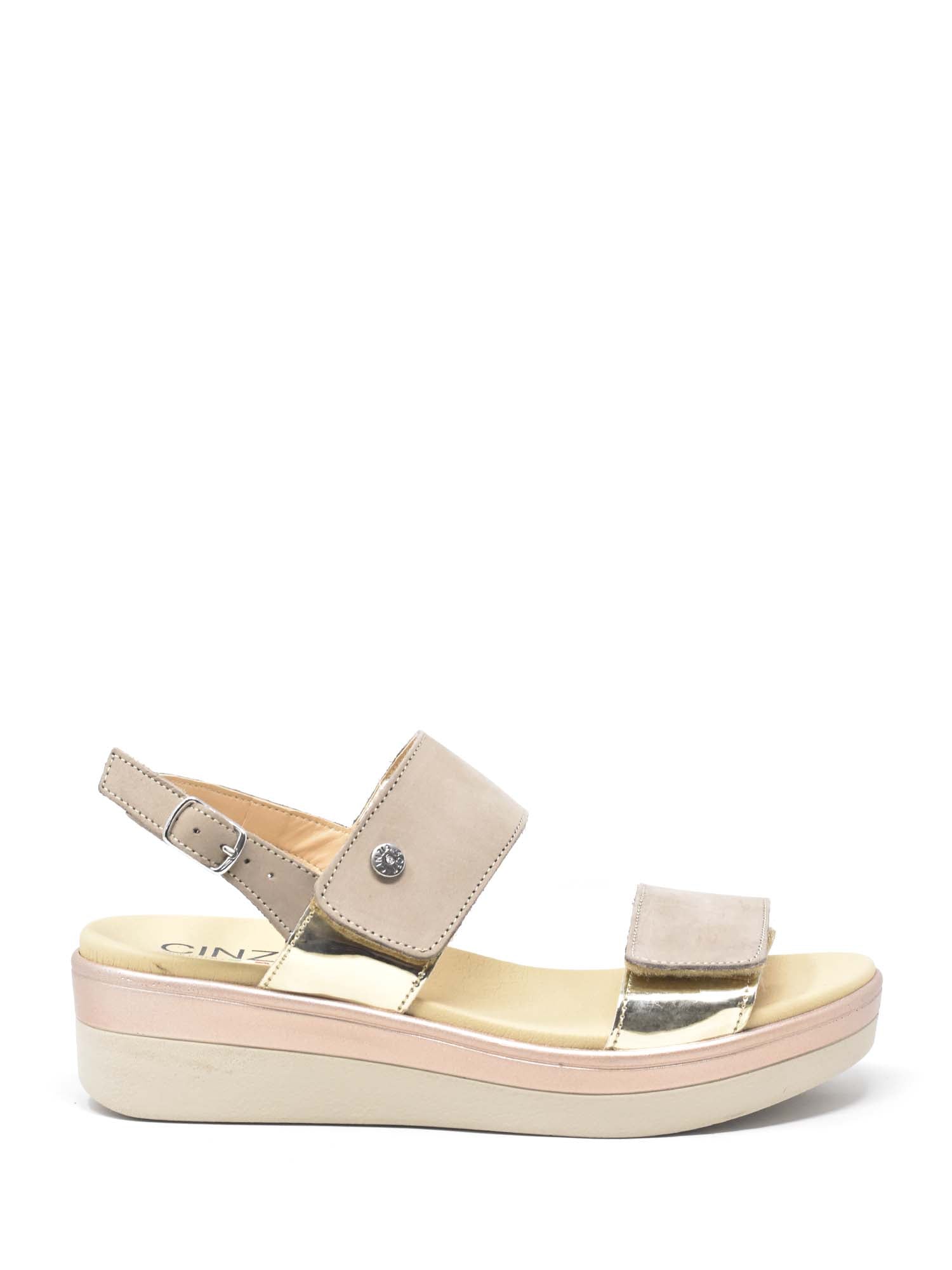 Sandali con strappi Oro Cinzia Soft