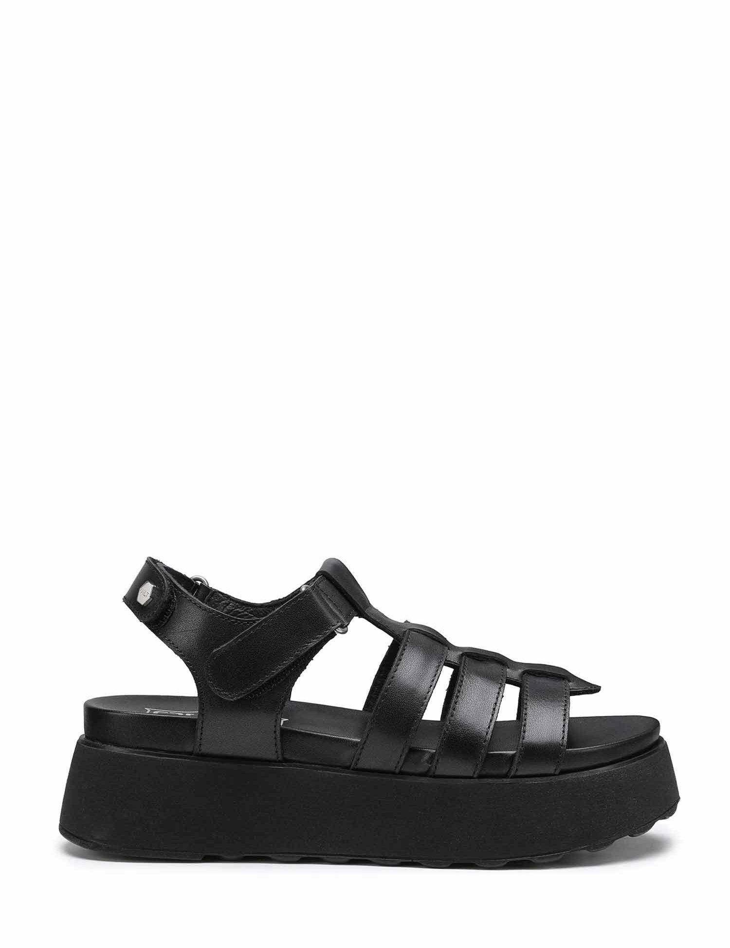 Sandali zeppa Nero Cult